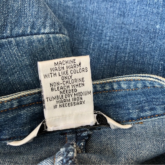 Ramsey Cotton Vintage Embroidered 3 Buttons Patch Pocket Blue Wash Jean Jacket L - Picture 8 of 9